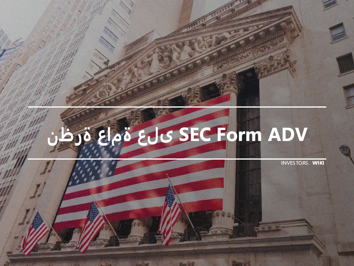 نظرة عامة على SEC Form ADV