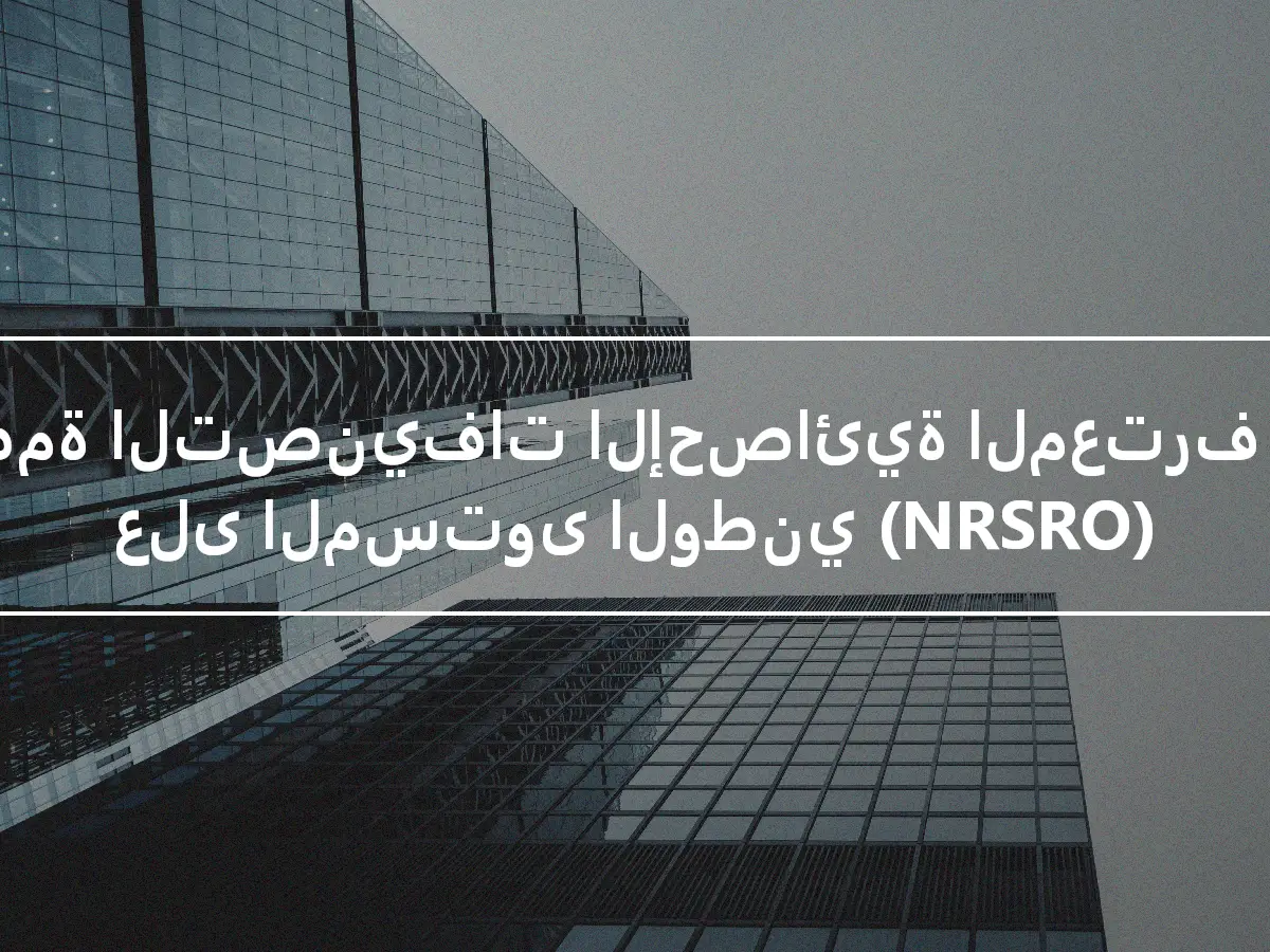 منظمة التصنيفات الإحصائية المعترف بها على المستوى الوطني (NRSRO)