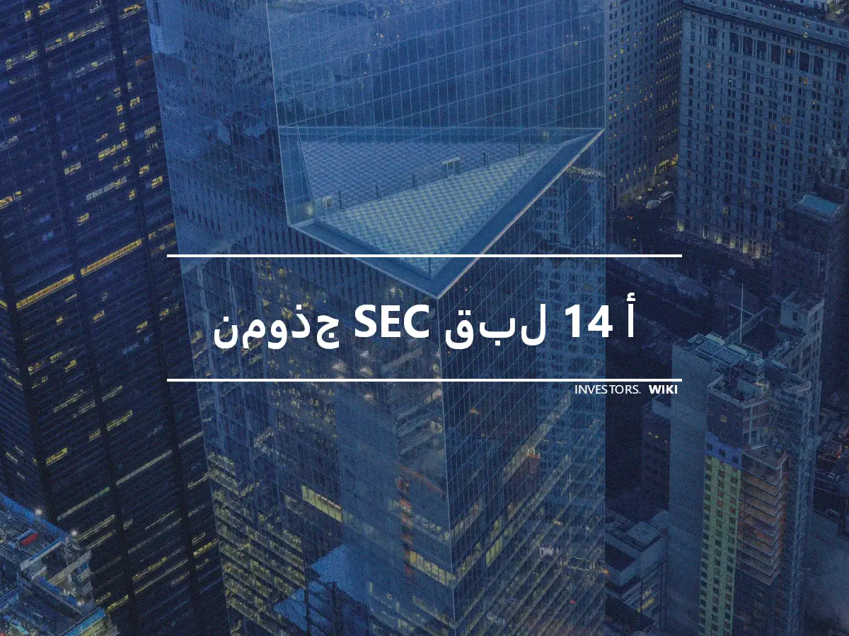 نموذج SEC قبل 14 أ