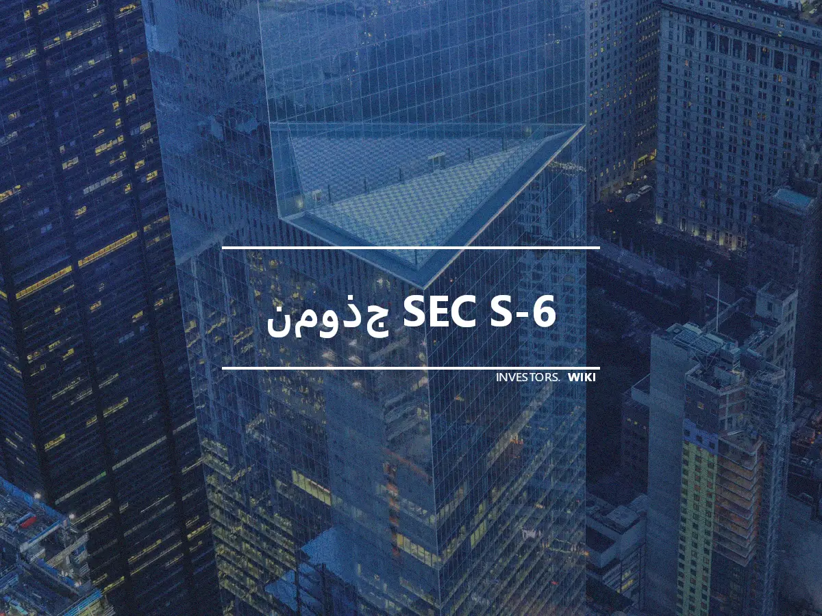 نموذج SEC S-6