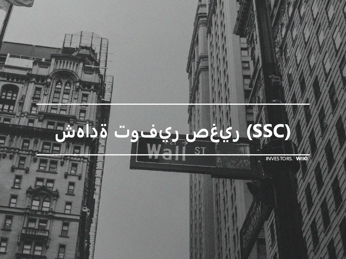 شهادة توفير صغير (SSC)