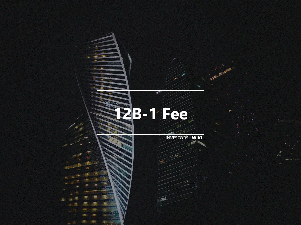 12B-1 Fee