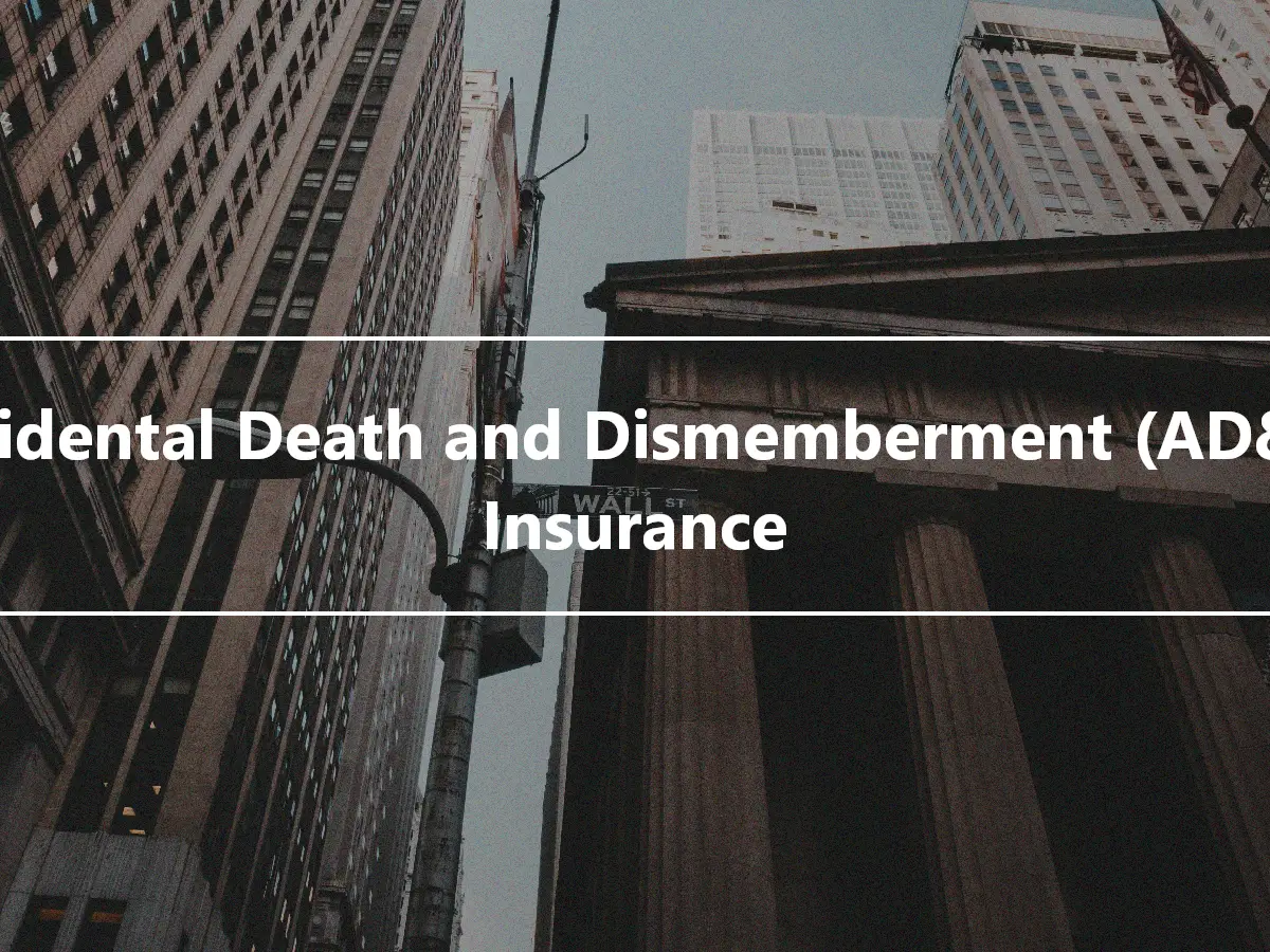 Accidental Death and Dismemberment (AD&D) Insurance