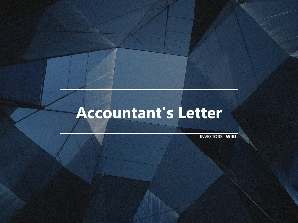 Accountant's Letter