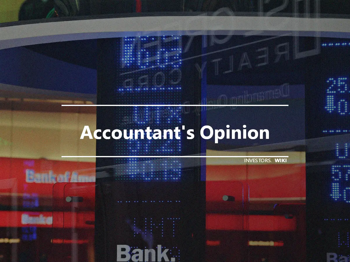 Accountant's Opinion