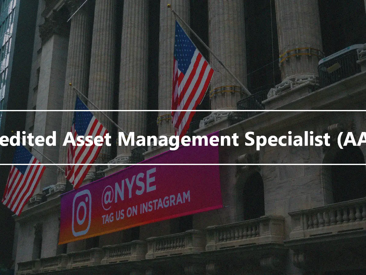 Accredited Asset Management Specialist (AAMS)