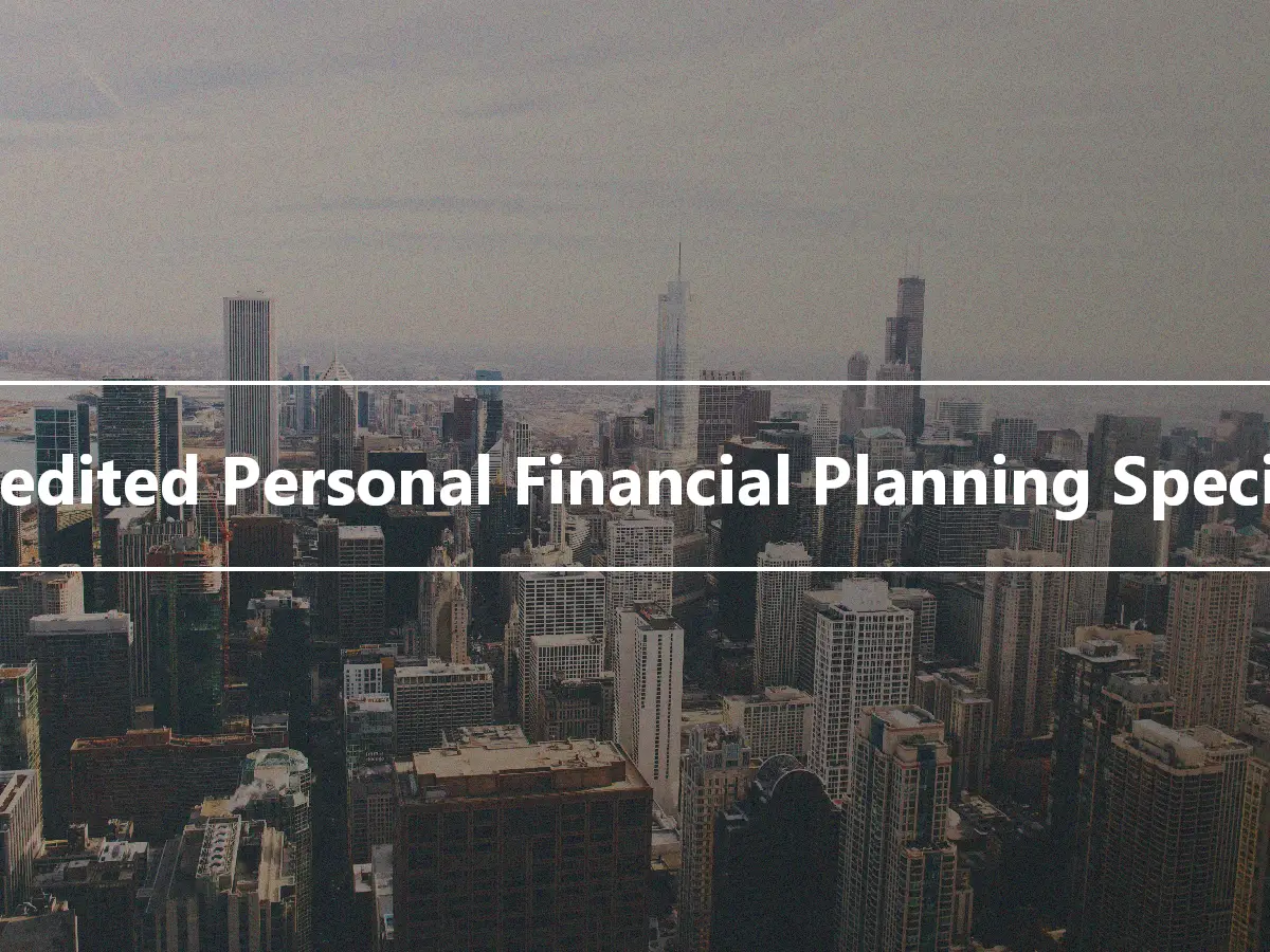 Accredited Personal Financial Planning Specialist