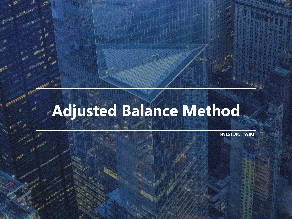 Adjusted Balance Method