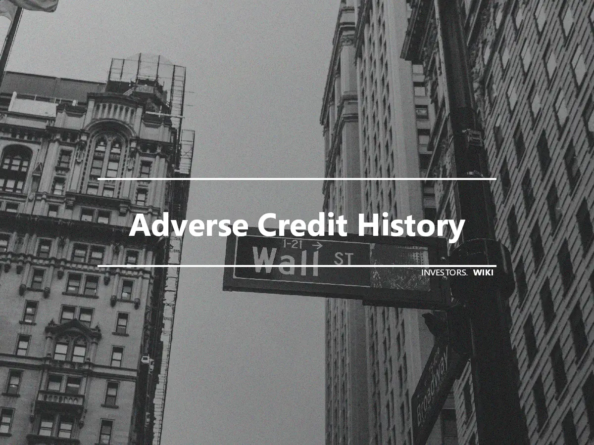 Adverse Credit History