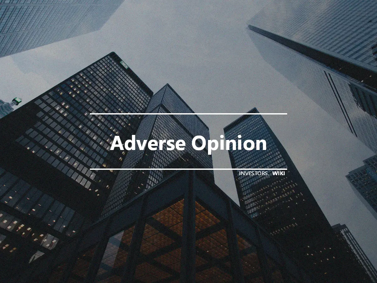 Adverse Opinion