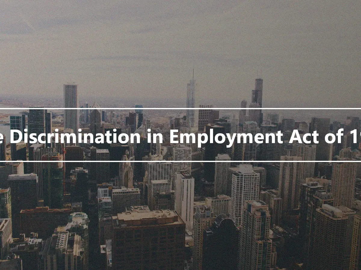 Age Discrimination in Employment Act of 1967