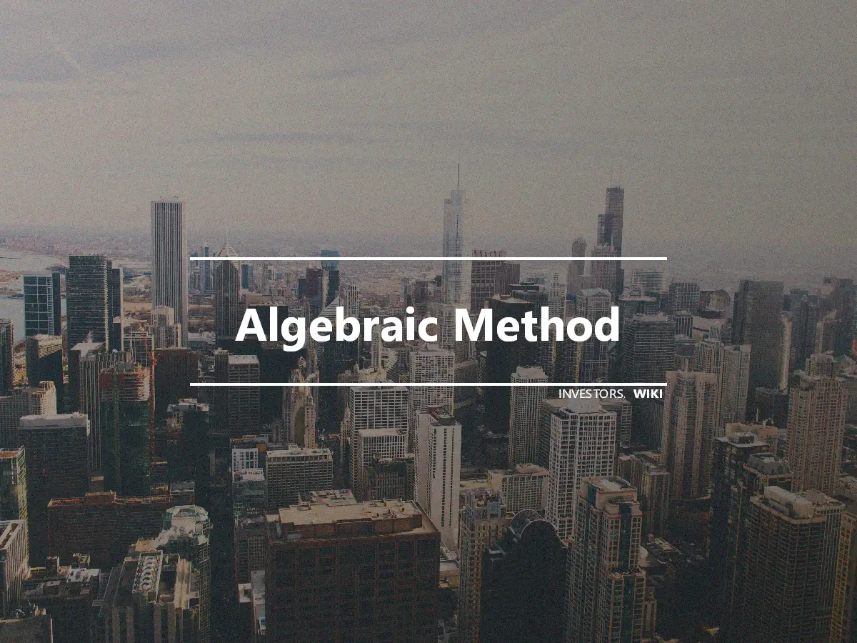 Algebraic Method