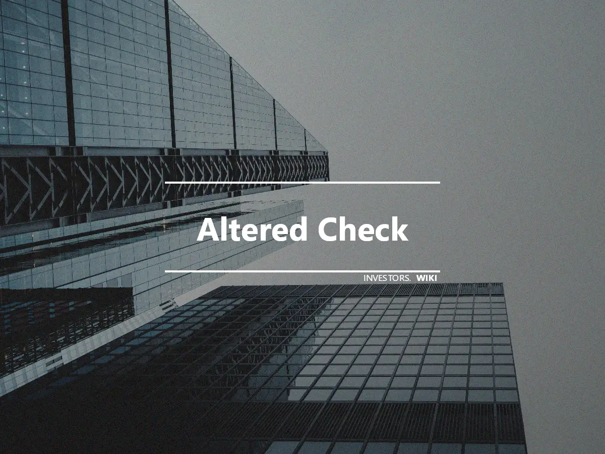 Altered Check