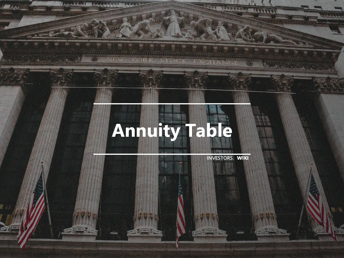 Annuity Table