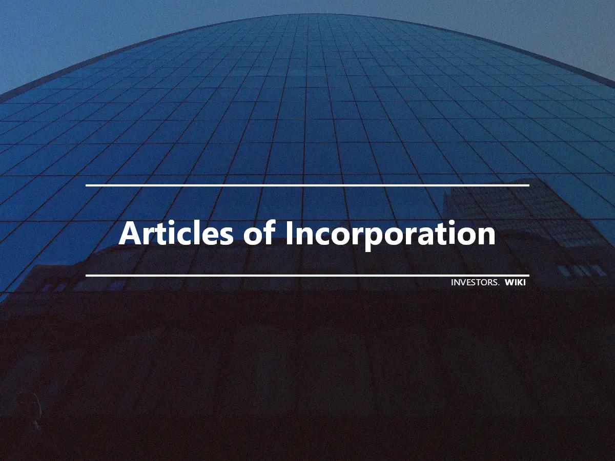 Articles of Incorporation