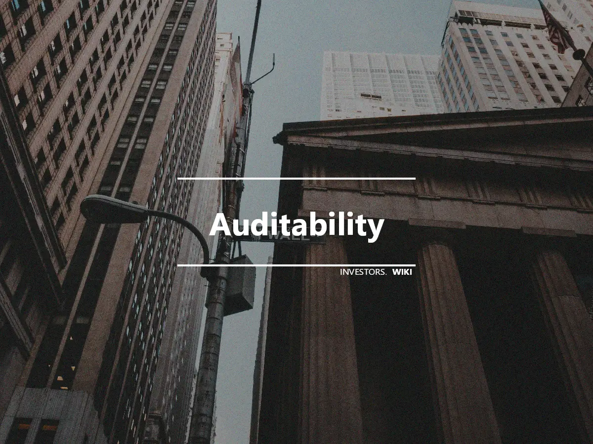 Auditability