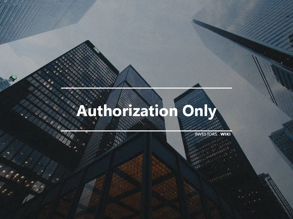 Authorization Only