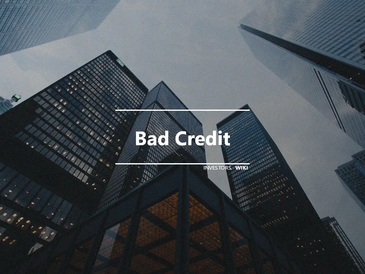 Bad Credit