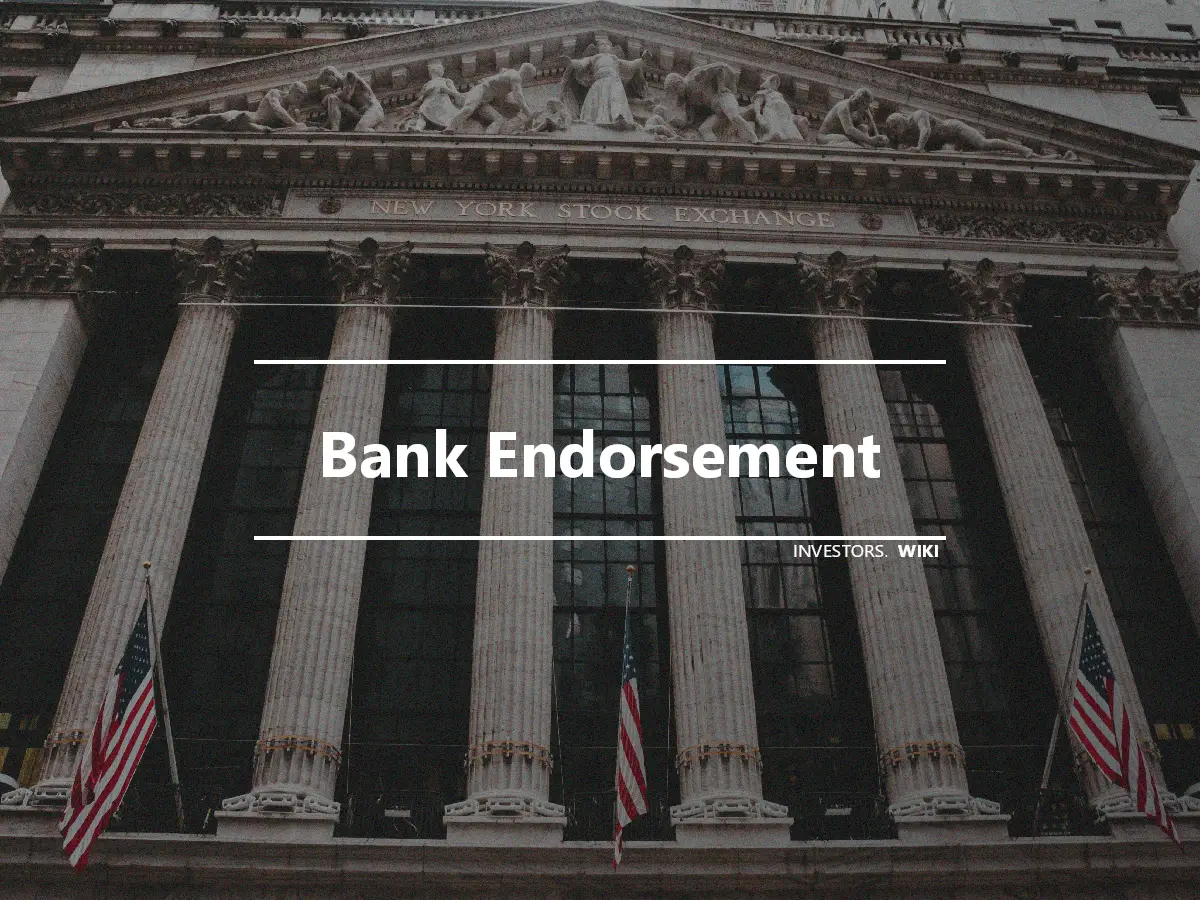 Bank Endorsement