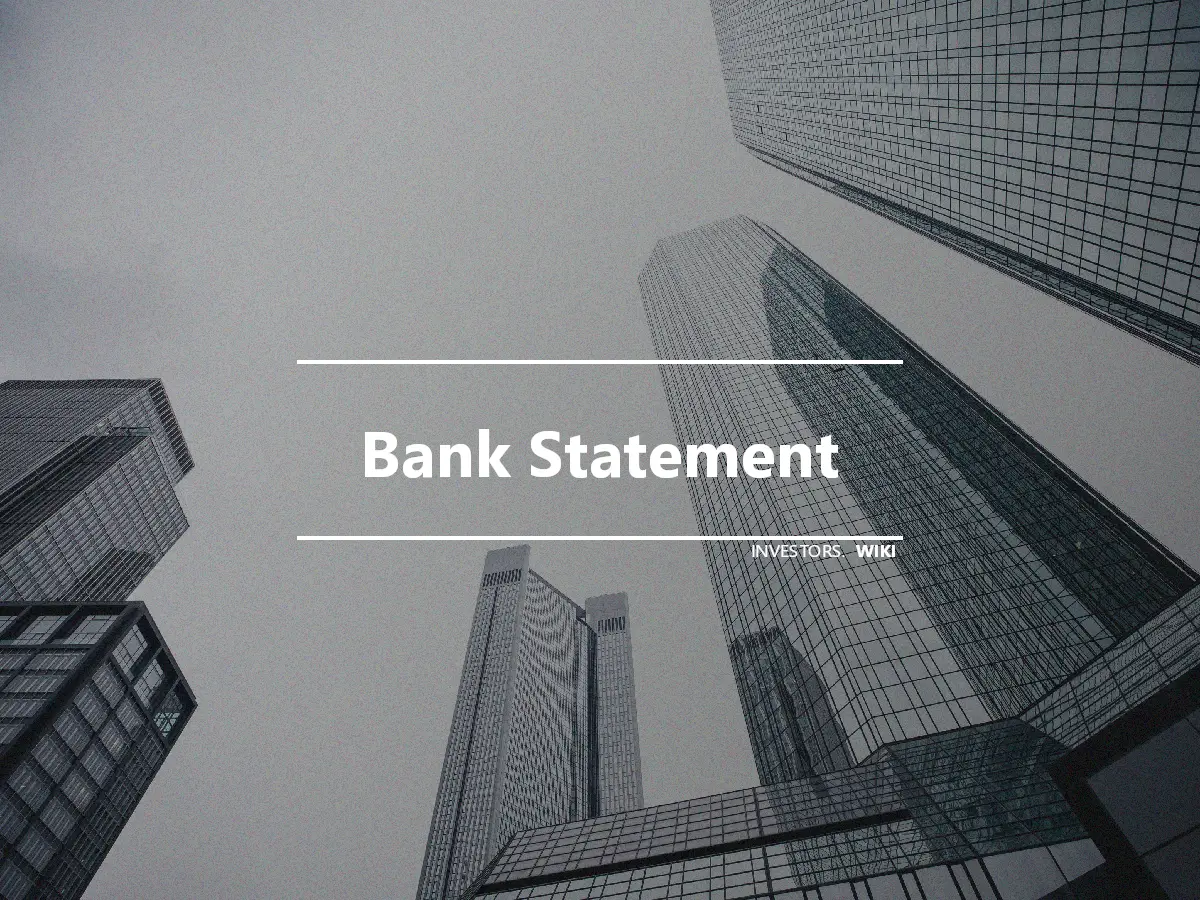 Bank Statement