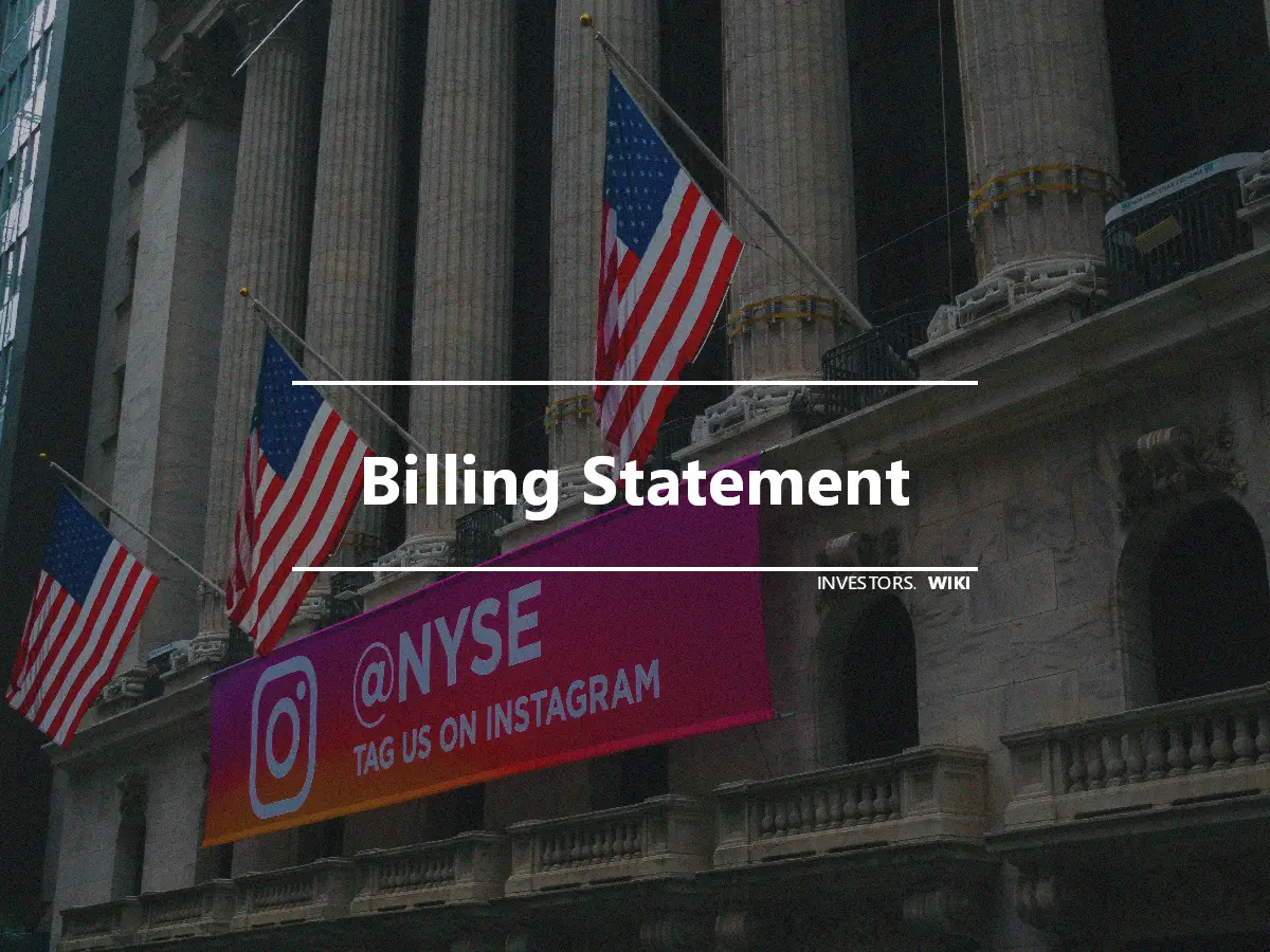 Billing Statement