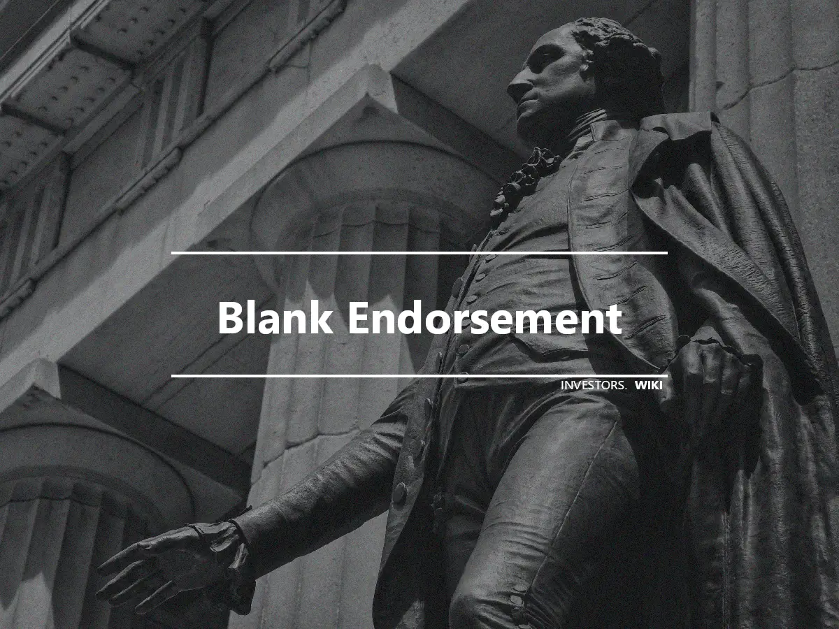 Blank Endorsement