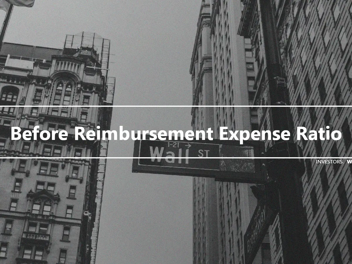 Before Reimbursement Expense Ratio