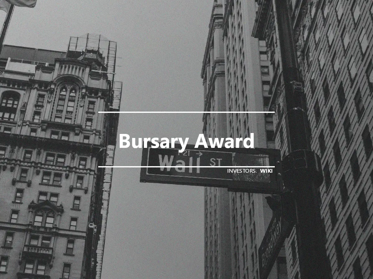 Bursary Award