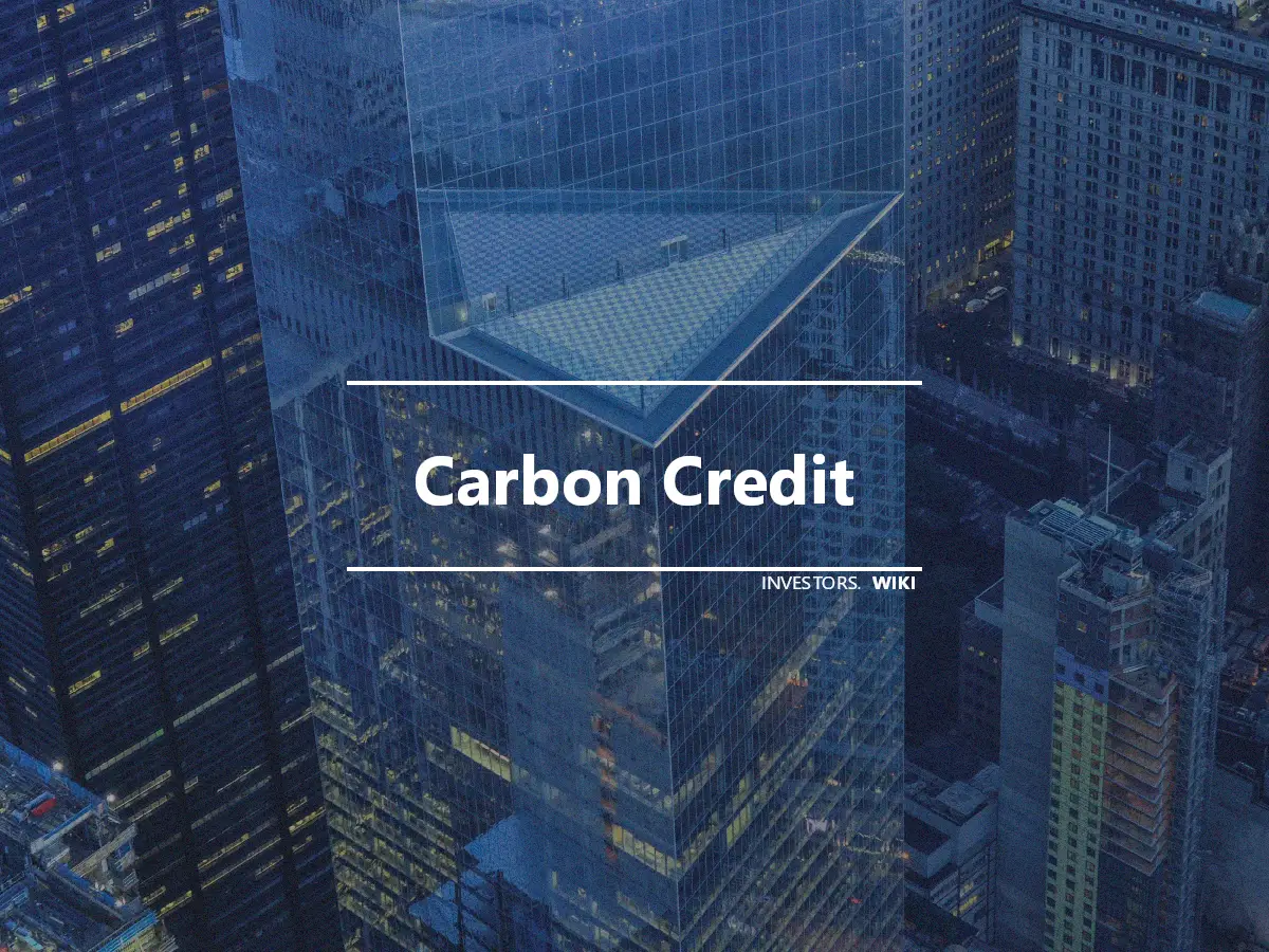 Carbon Credit