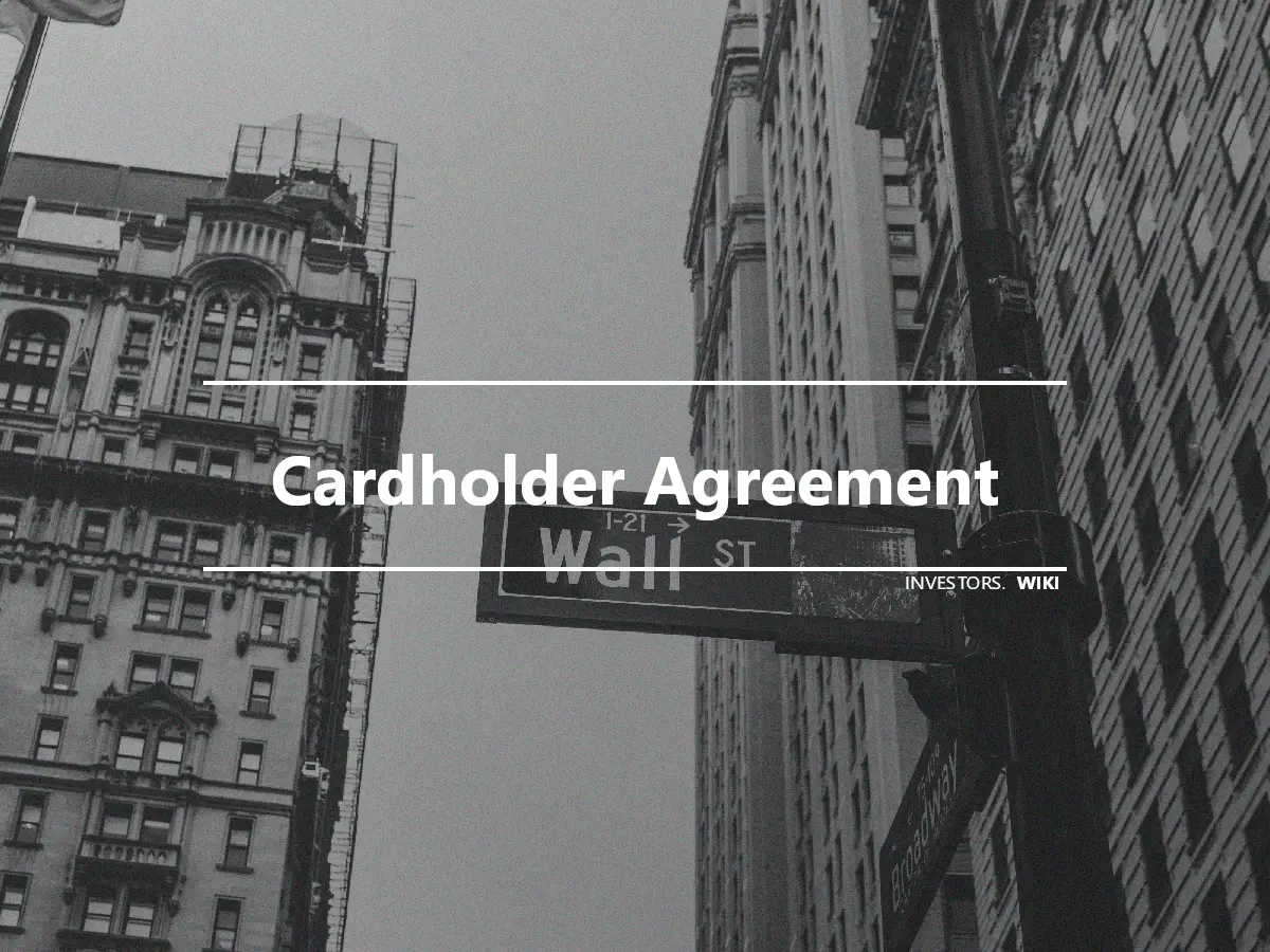 Cardholder Agreement