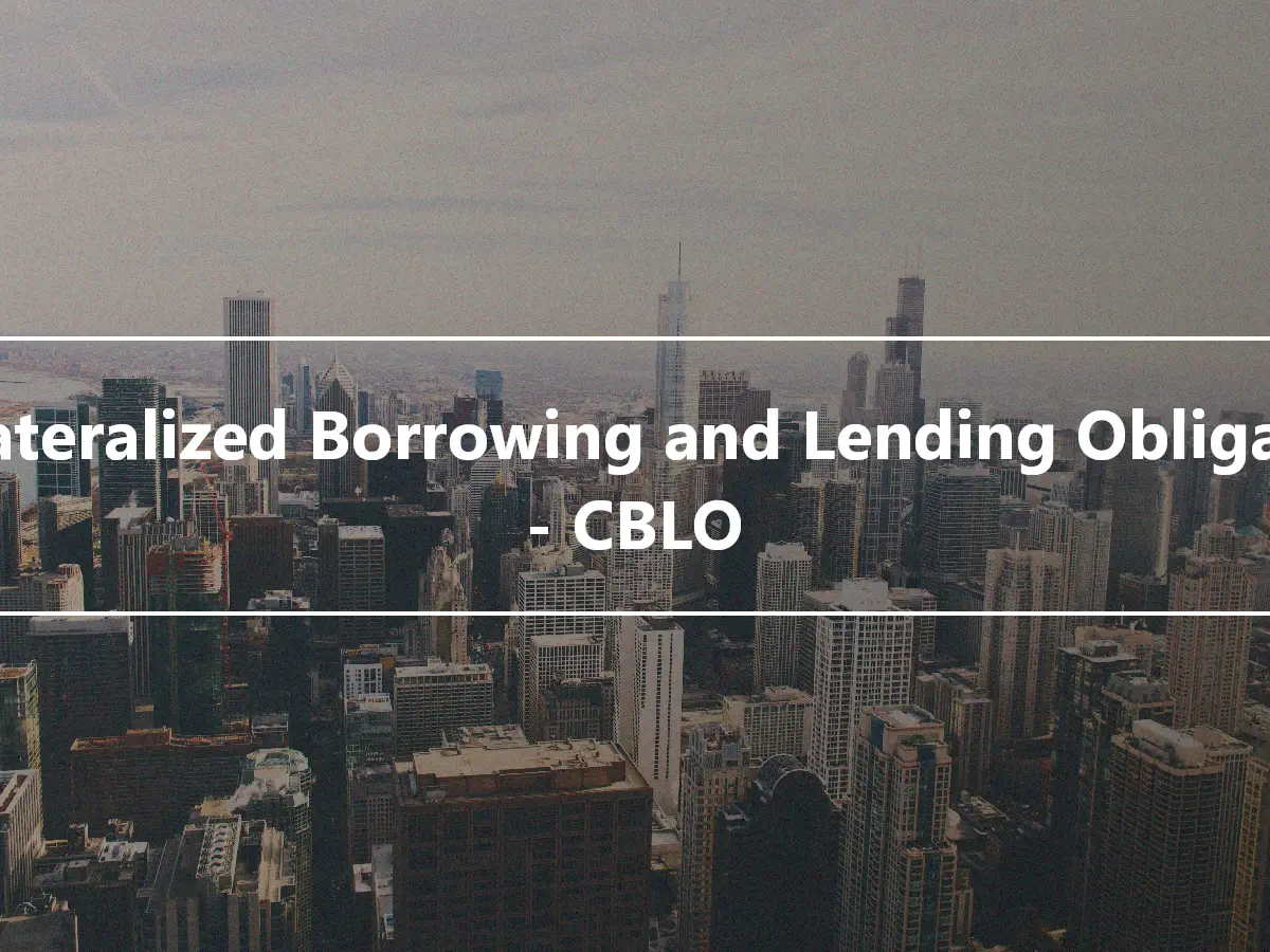 Collateralized Borrowing and Lending Obligation - CBLO