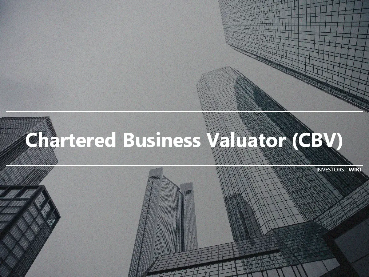Chartered Business Valuator (CBV)