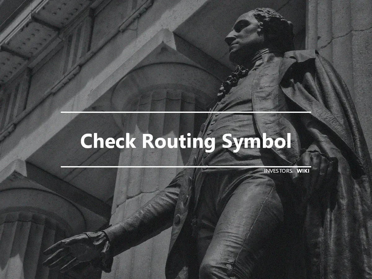 Check Routing Symbol