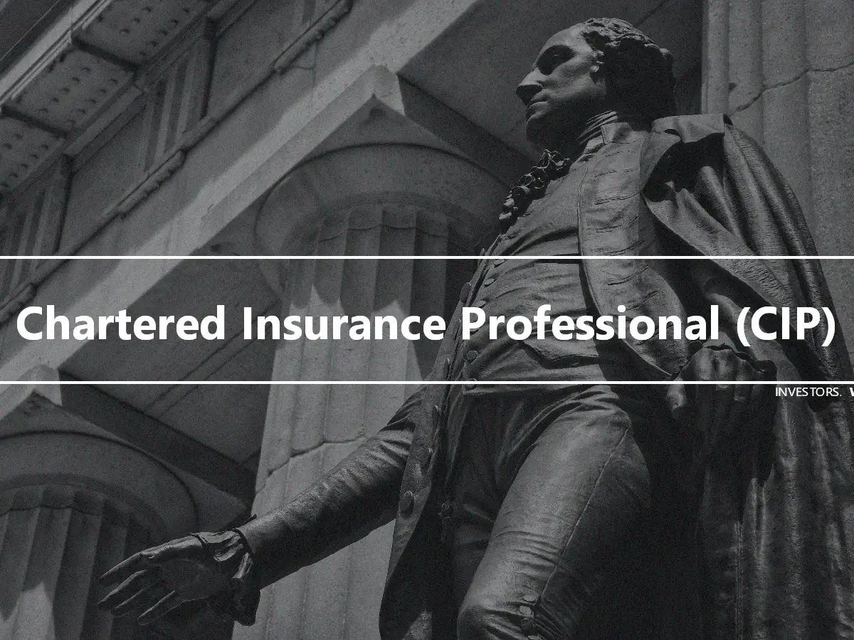 Chartered Insurance Professional (CIP)