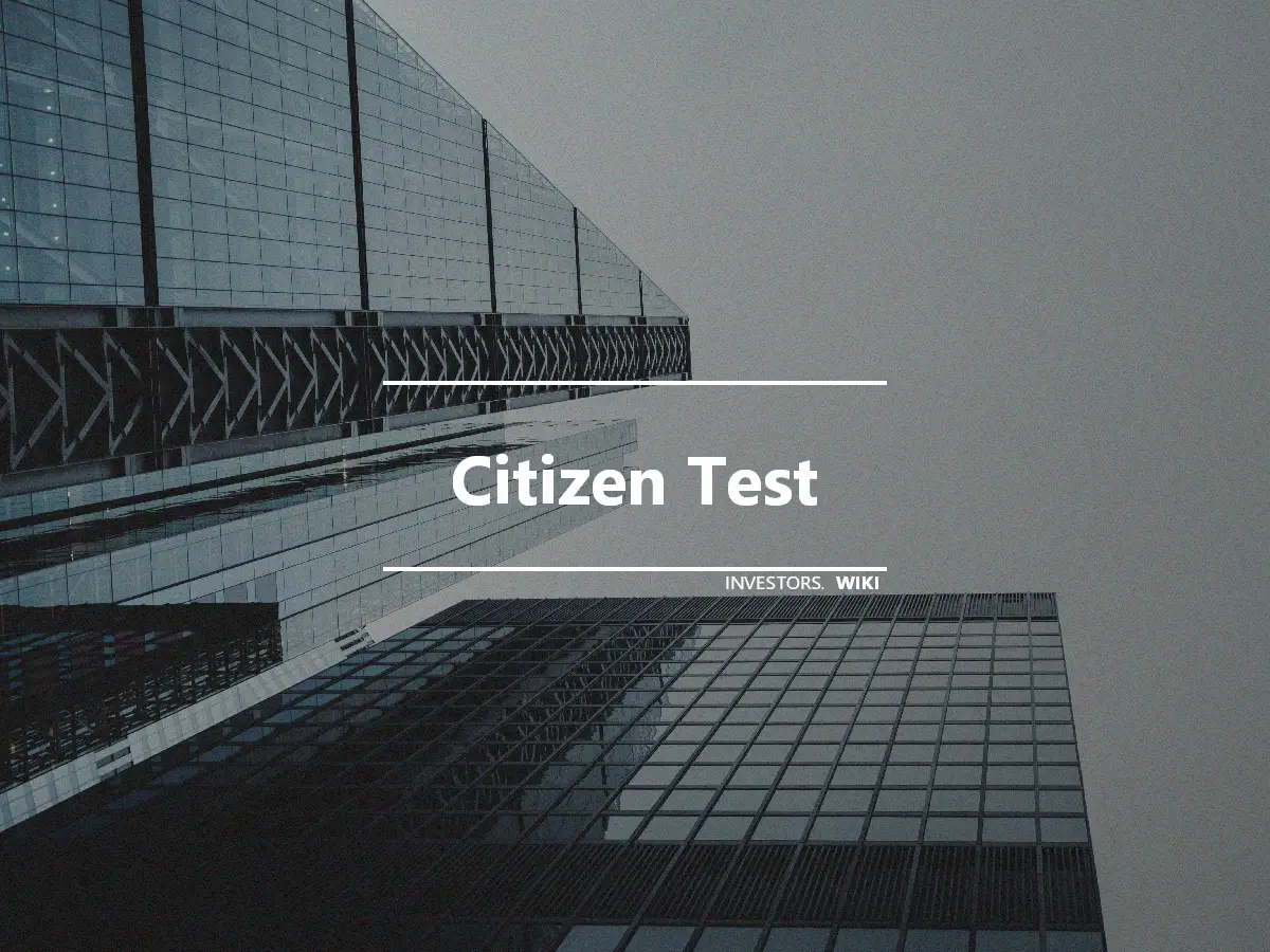 Citizen Test