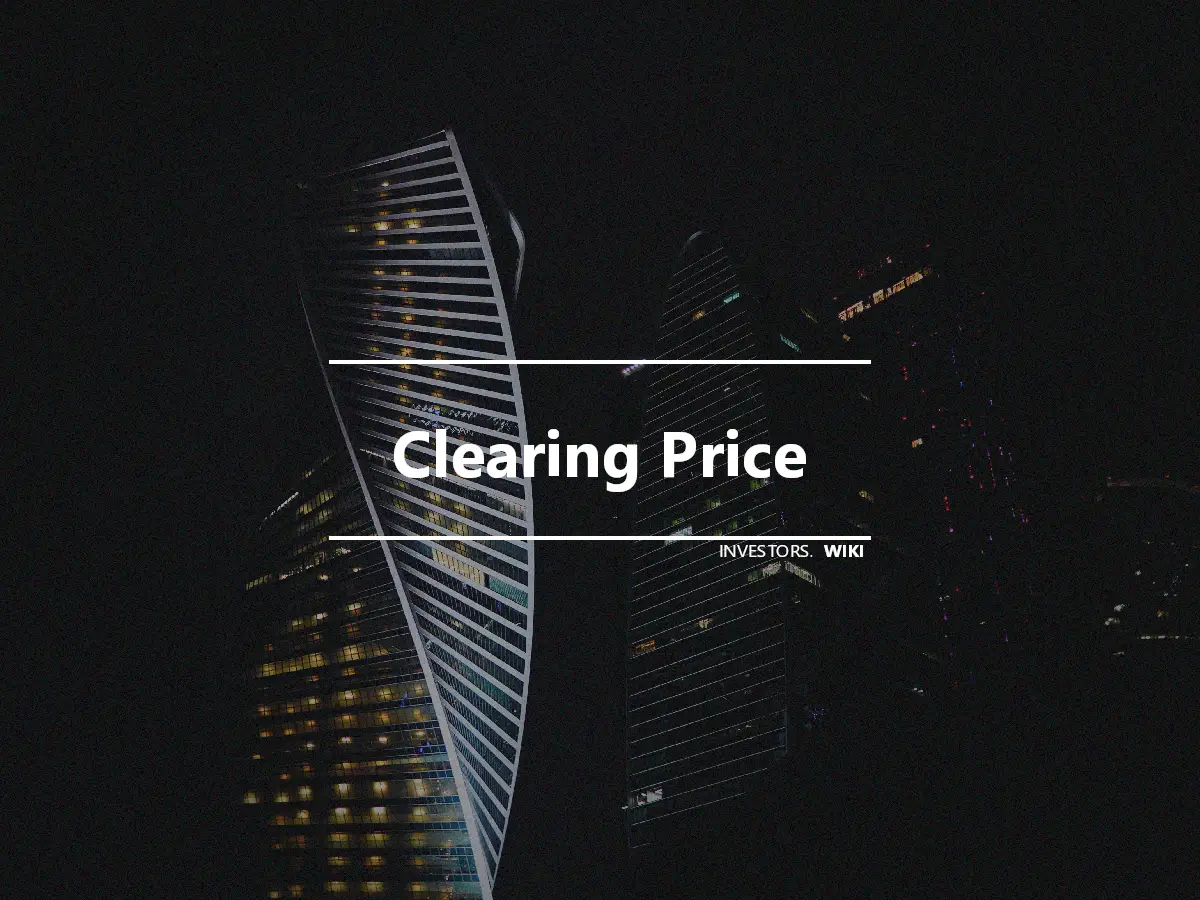 Clearing Price