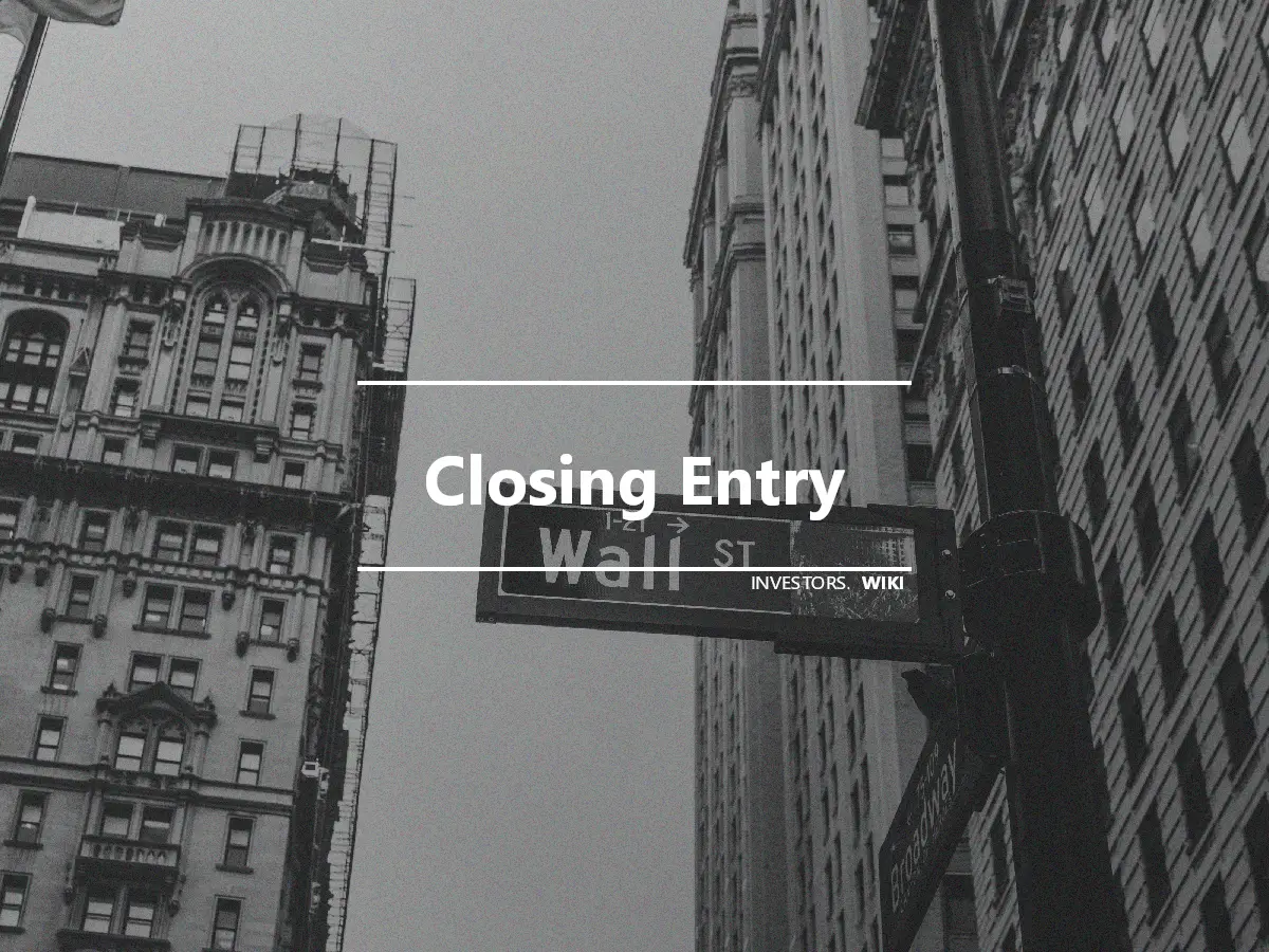 Closing Entry