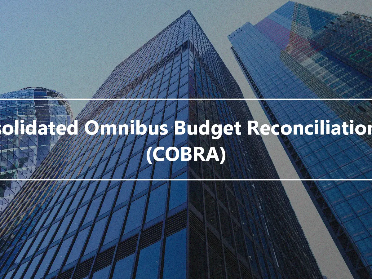 Consolidated Omnibus Budget Reconciliation Act (COBRA)