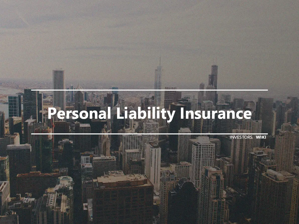 Personal Liability Insurance