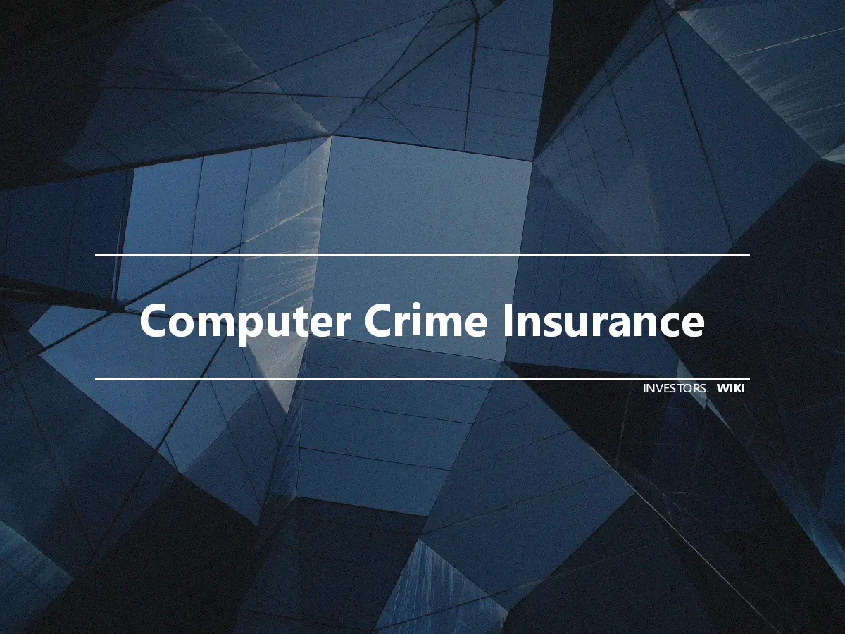 Computer Crime Insurance
