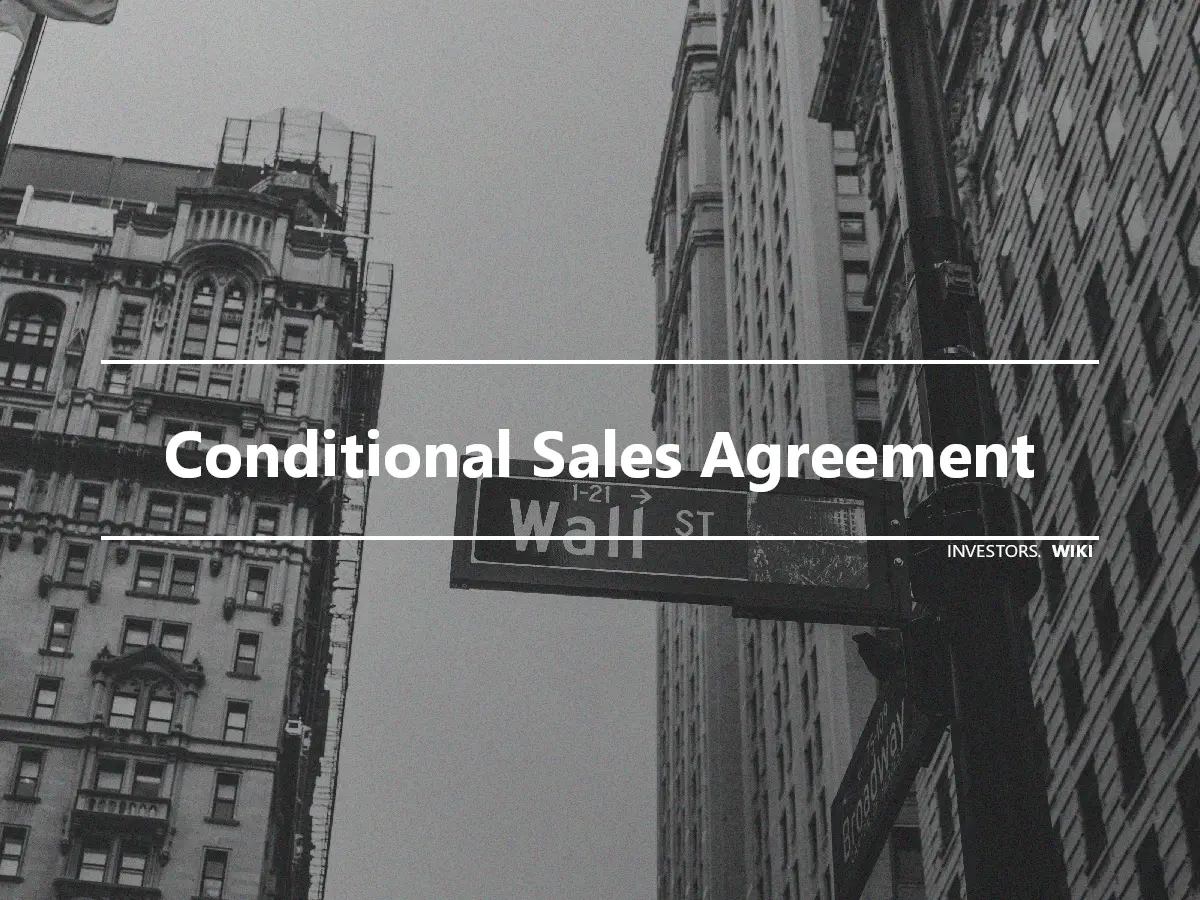 Conditional Sales Agreement