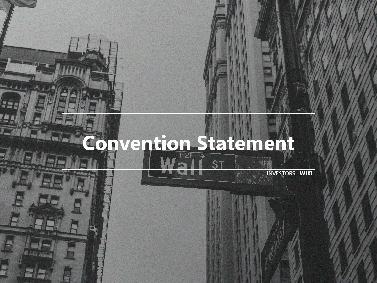 Convention Statement