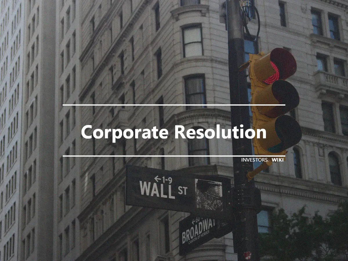 Corporate Resolution