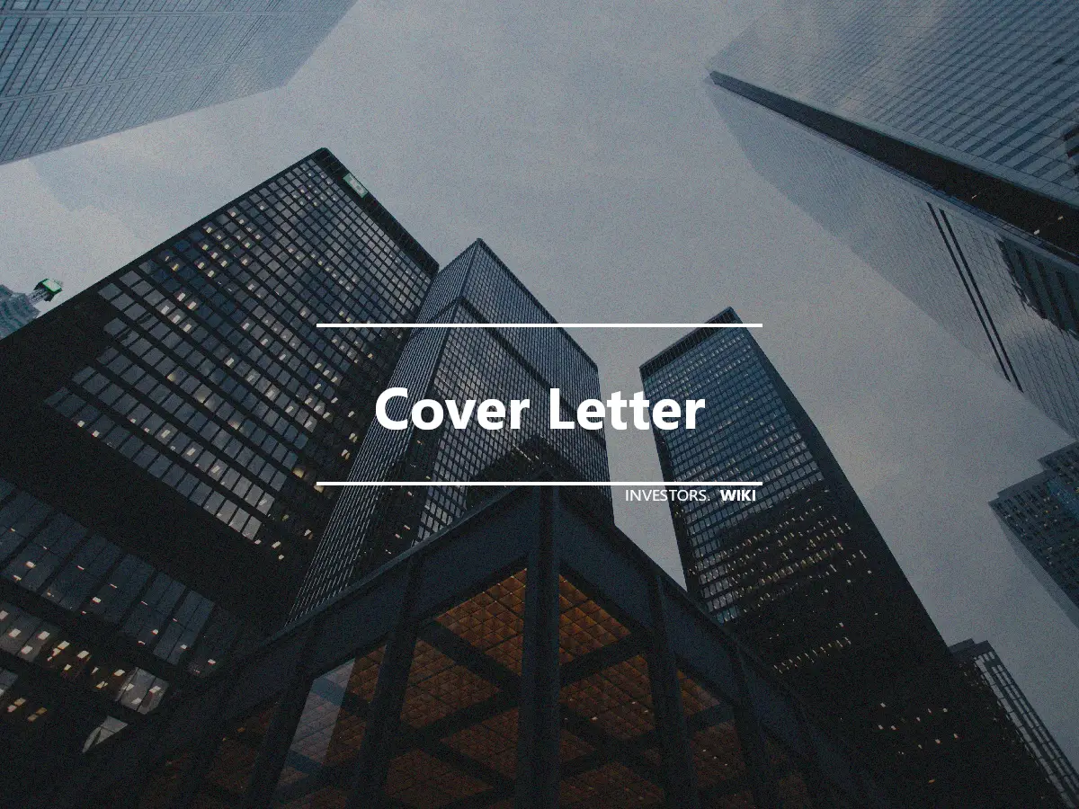 Cover Letter