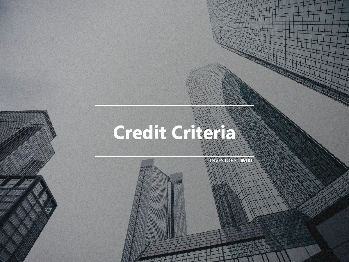 Credit Criteria