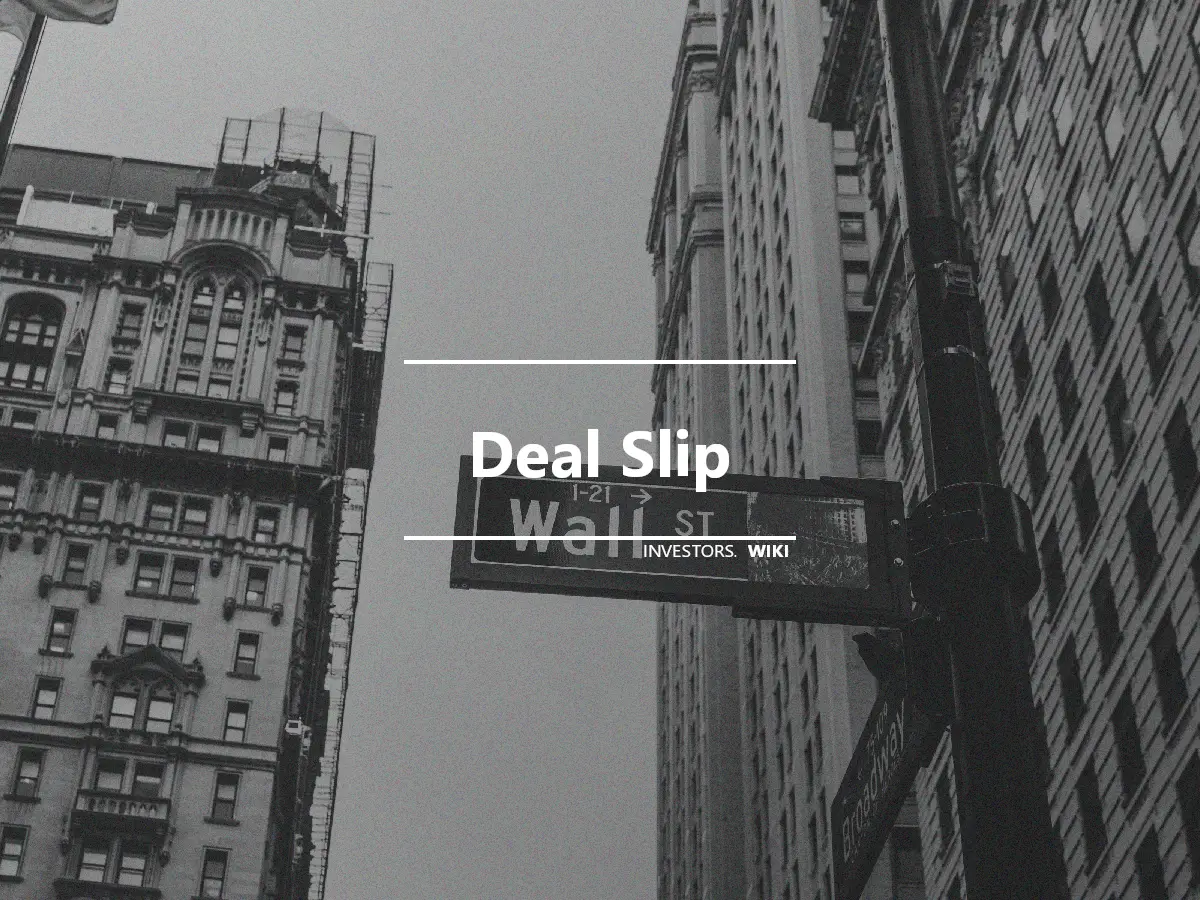 Deal Slip
