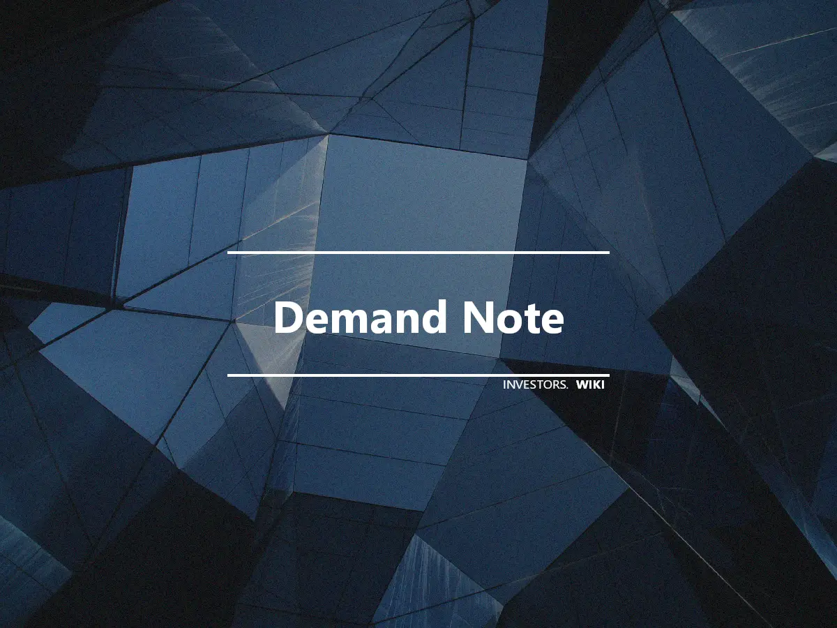 Demand Note