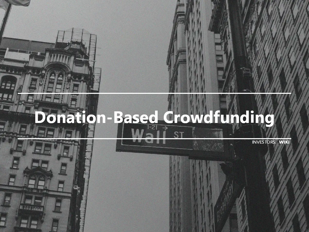Donation-Based Crowdfunding
