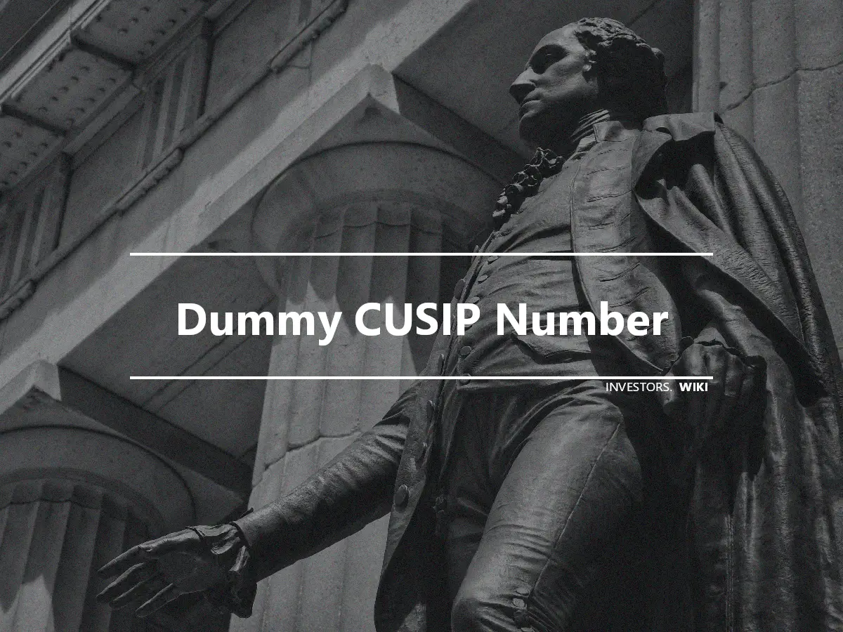 Dummy CUSIP Number