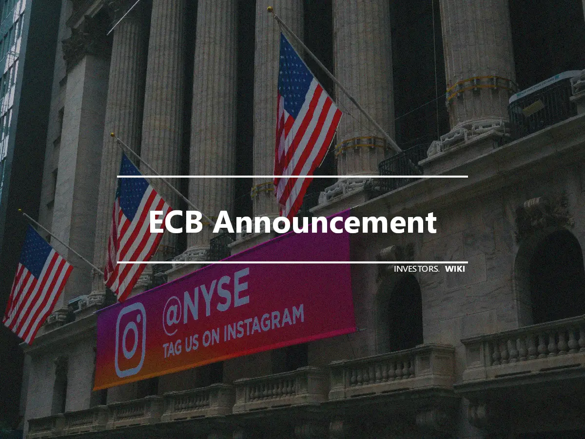 ECB Announcement